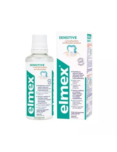 Elmex Sensitive Plus - PŁYN do płukania 400 ml. + PASTA do zębów 75 Ml. GRATIS!