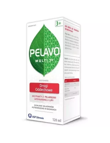 WYPRZEDAZ! data waznosci do 31.08.2024!Pelavo Multi 3+ - SYROP drogi oddechowe, 120 ml.