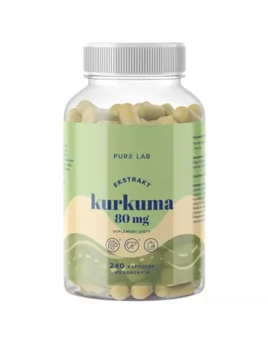 Pure Lab Kurkuma 80 mg, 240 kapsułek. Aura Herbals