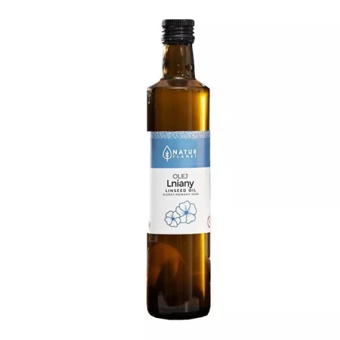 Olej lniany Nierafinowany, 250 ml. Natur Planet