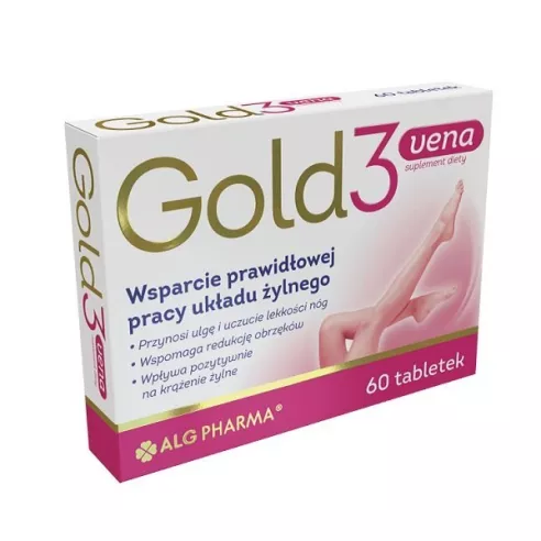 Gold3Vena,  60 kapsułek. ALGPharma