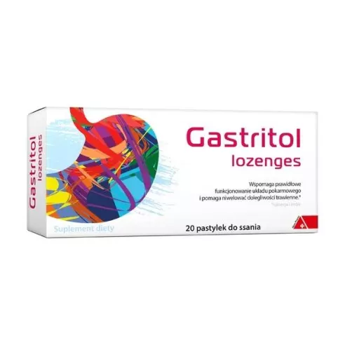 Gastritol lozenges, 20 pastylek do ssania.