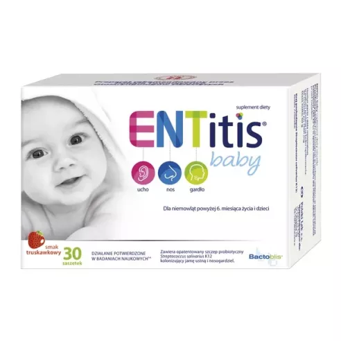 ENTitis baby smak TRUSKAWKOWY, 30 saszetek.