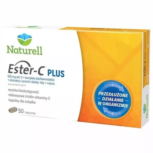 Ester-C PLUS, 50 tabletek. Naturell