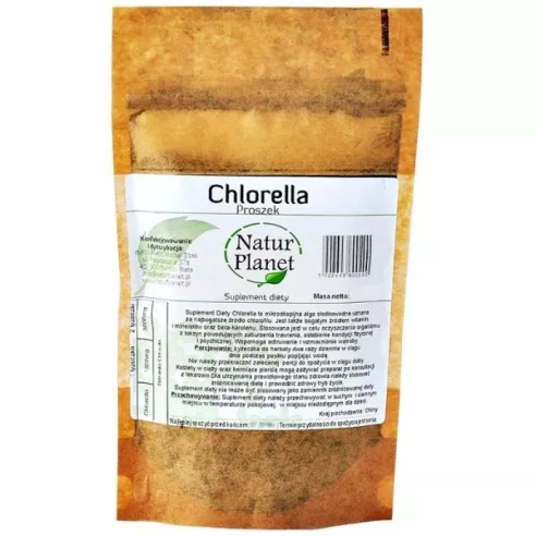 Chlorella 100% w proszku, 250 g. Natur Planet.