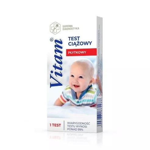 Vitam - TEST ciążowy płytkowy, 1 sztuka.