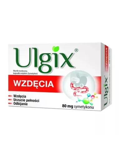 Ulgix Wzdęcia, 80 mg. 25 kapsułek.