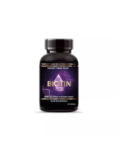 Biotin, Biotyna 5000, 60 tabletek. Intenson