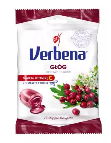 Ziołowe cukierki Głóg, 60 g. Verbena