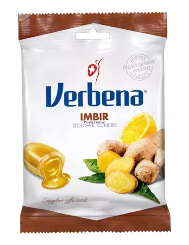 Ziołowe cukierki Imbir, 60 g. Verbena