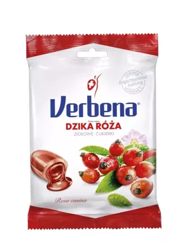 Ziołowe cukierki Dzika Róża, 60 g. Verbena