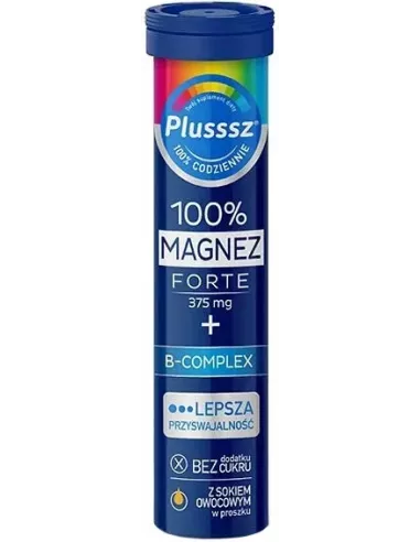 Plusssz Magnez FORTE, 20 tabletek musujących.