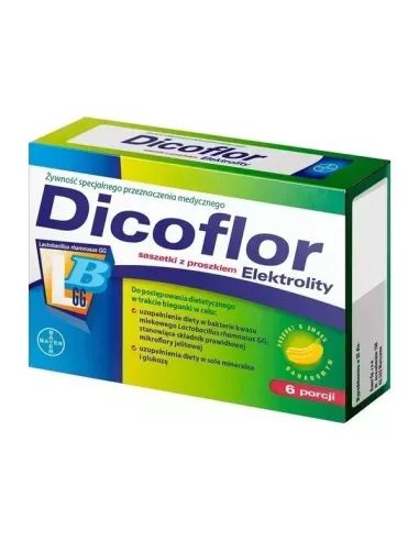 WYPRZEDAZ! data waznosci do 30.11.2024! Dicoflor Elektrolity, 6 porcji.