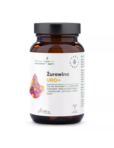 Żurawina Uro+, 60 kapsułek. Aura Herbals