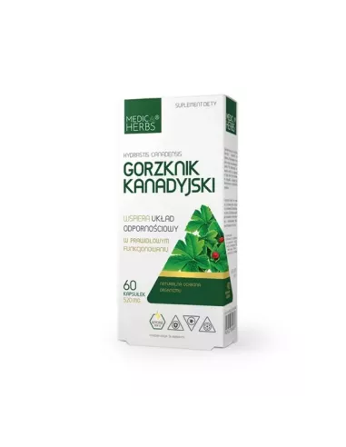 Gorzknik Kanadyjski 520 mg. 60 kapsułek. Medica Herbs