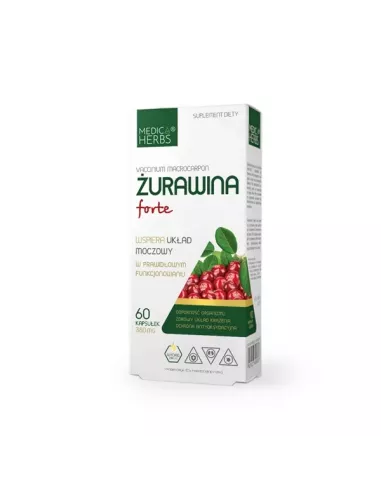 Żurawina Forte 380 mg, 60 kapsułek. Medica Herbs