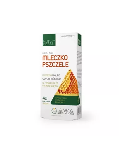 Mleczko pszczele 300 mg, 40 kapsułek. Medica Herbs