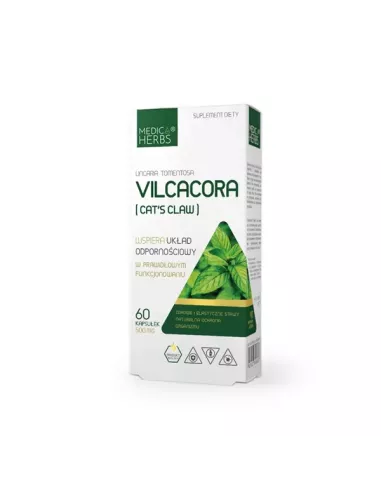 Vilcacora 500 mg. 60 kapsułek. Medica Herbs