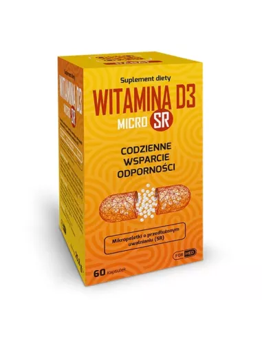 Witamina D3 MicroSR, 60 kapsułek. ForMed