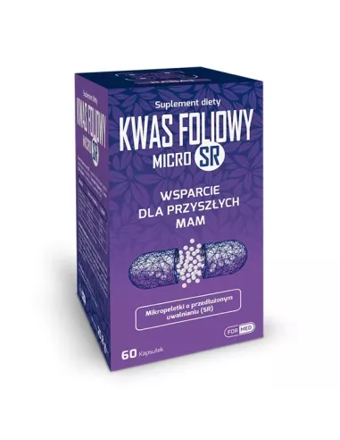 Kwas Foliowy MicroSR, 60 kapsułek. ForMed