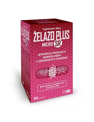 Żelazo Plus MicroSR, 30 kapsułek. ForMed