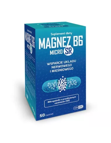 Magnez B6 MicroSR, 50 kapsułek. ForMed