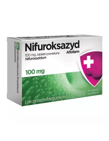 Nifuroksazyd 00 mg. 24 tabletek. Aflofarm