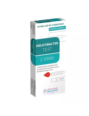 Helicobacter TEST z krwi, 1 zastaw. Domowe Laboratorium