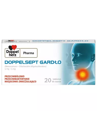 DoppelSept Gardło, 20 tabletek do ssania. Doppel Herz Pharma