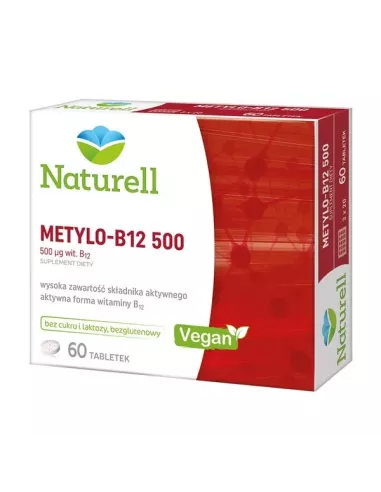 Metylo-B12 500, 60 tabletek. Naturell. Witamina B12