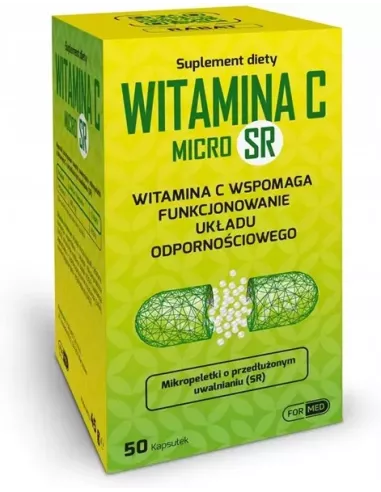 Witamina C Micro SR, 50 kapsułek. ForMed