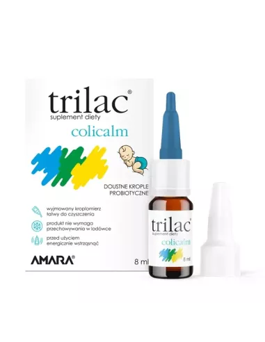 Trilac Colicalm, Krople od urodzenia, 8 ml. Amara