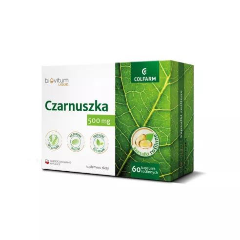 Biovitum Liquid Czarnuszka 500 mg. 60 kapsułek Colfarm.