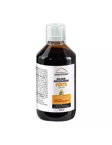 Balsam Jerozolimski Forte, płyn, 200 ml. Produkty Bonifraterskie.