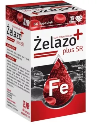 Żelazo Plus SR 60 kapsułek. Health Clair